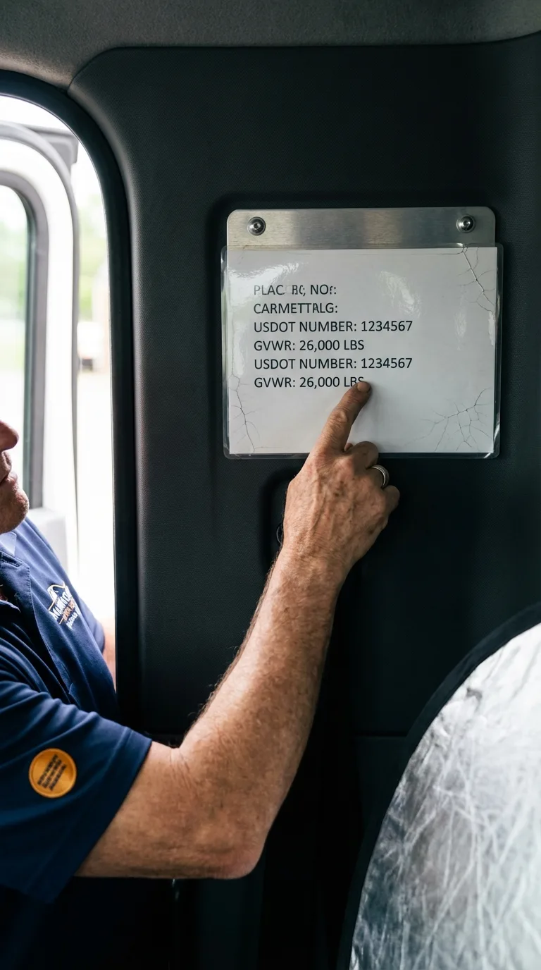 USDOT licensing placard verification in Belchertown